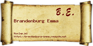 Brandenburg Emma névjegykártya